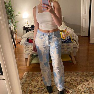 BDG blue and white jeans